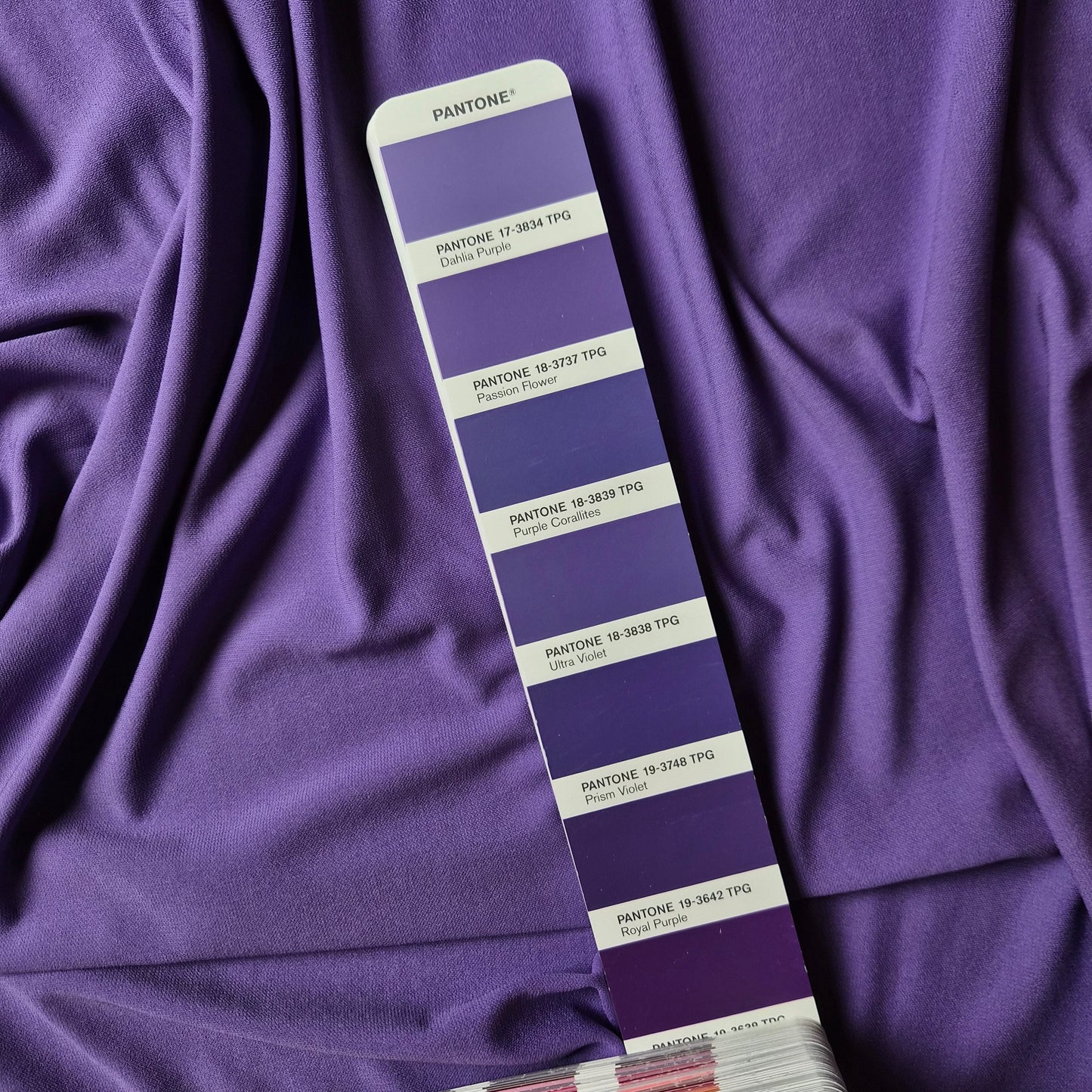 Jersey Crêpe · Viskose · uni · Pantone Passion Flower · 120 cm · 220 g/m² · Meterware