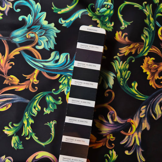 Windbreaker · Polyester · Paisley · Dunkelblau- und Türkistöne · 150 cm · 70 g/m² · Meterware
