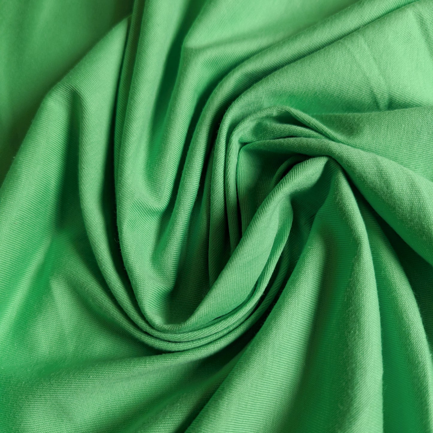Jersey · Baumwolle · Uni · Farbe: Apfelgrün · 155 cm · 170 g/m² · Meterware