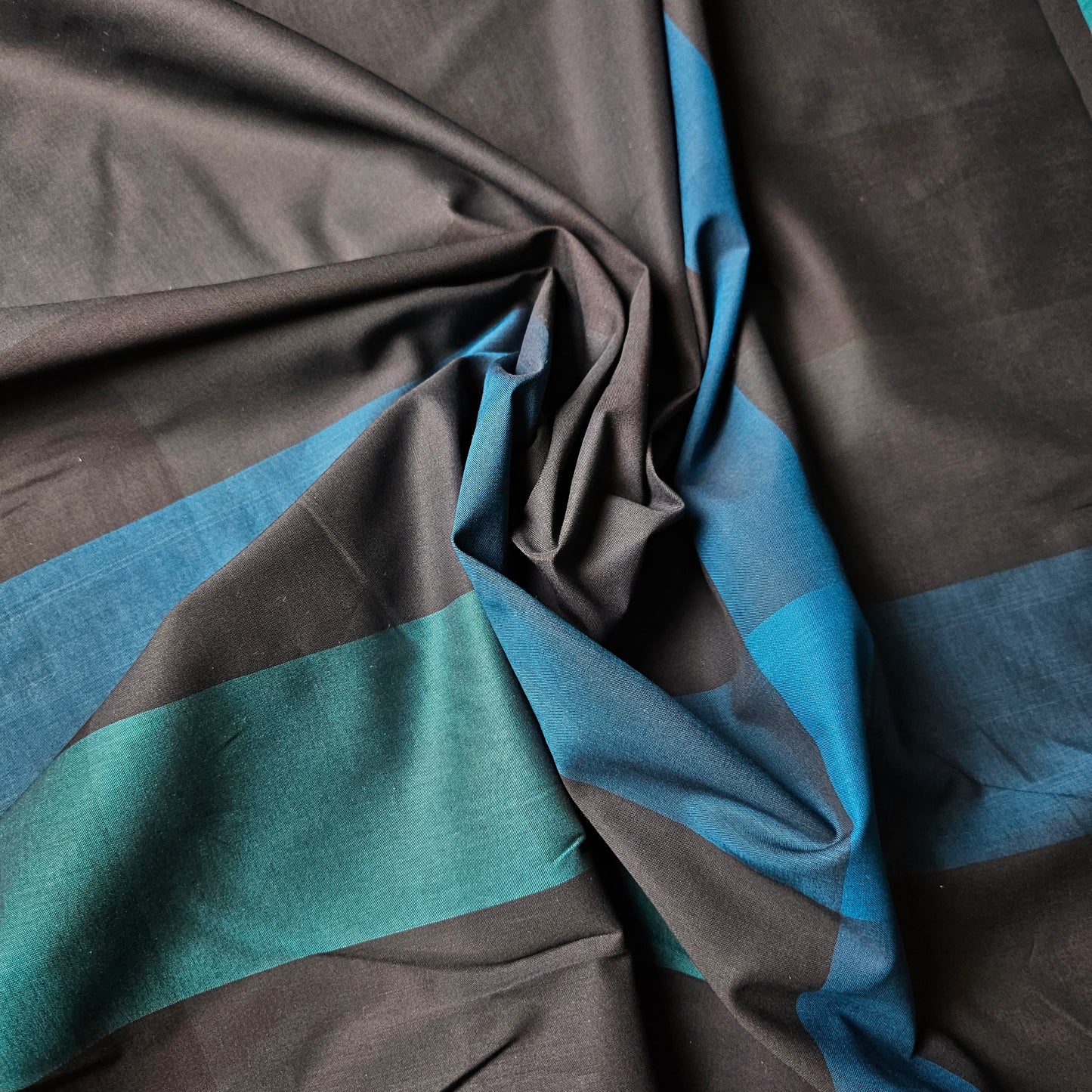 Poplin · Baumwolle · Kariert · Farbe: Blautöne · 145 cm · Meterware