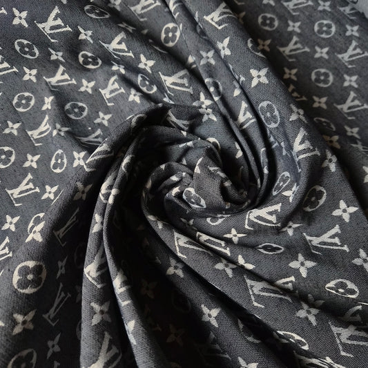 Meterware · Jacquard · Baumwolle, Polyester · Logo · 150 cm · 200 g/m²