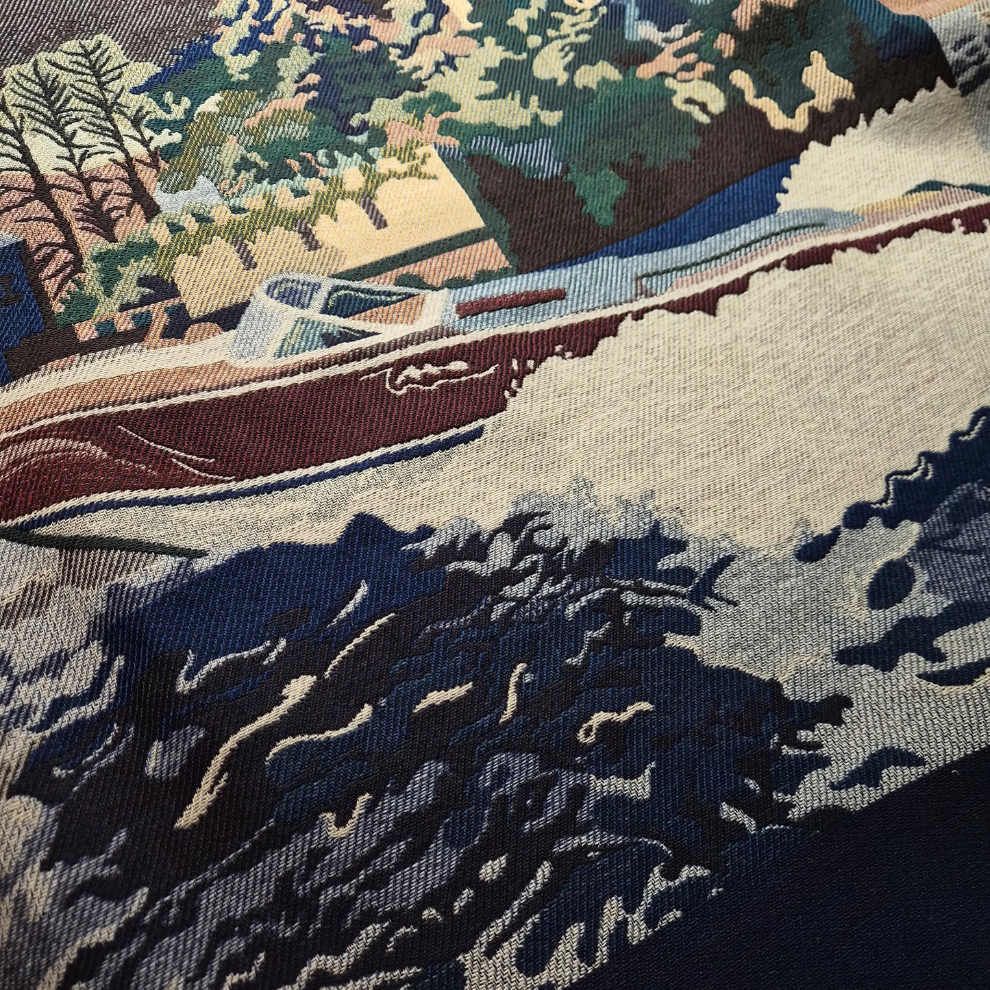 Panel · Jacquard · Wolle, Polyester · Uni · Pantone Outer Space · 100×70 cm