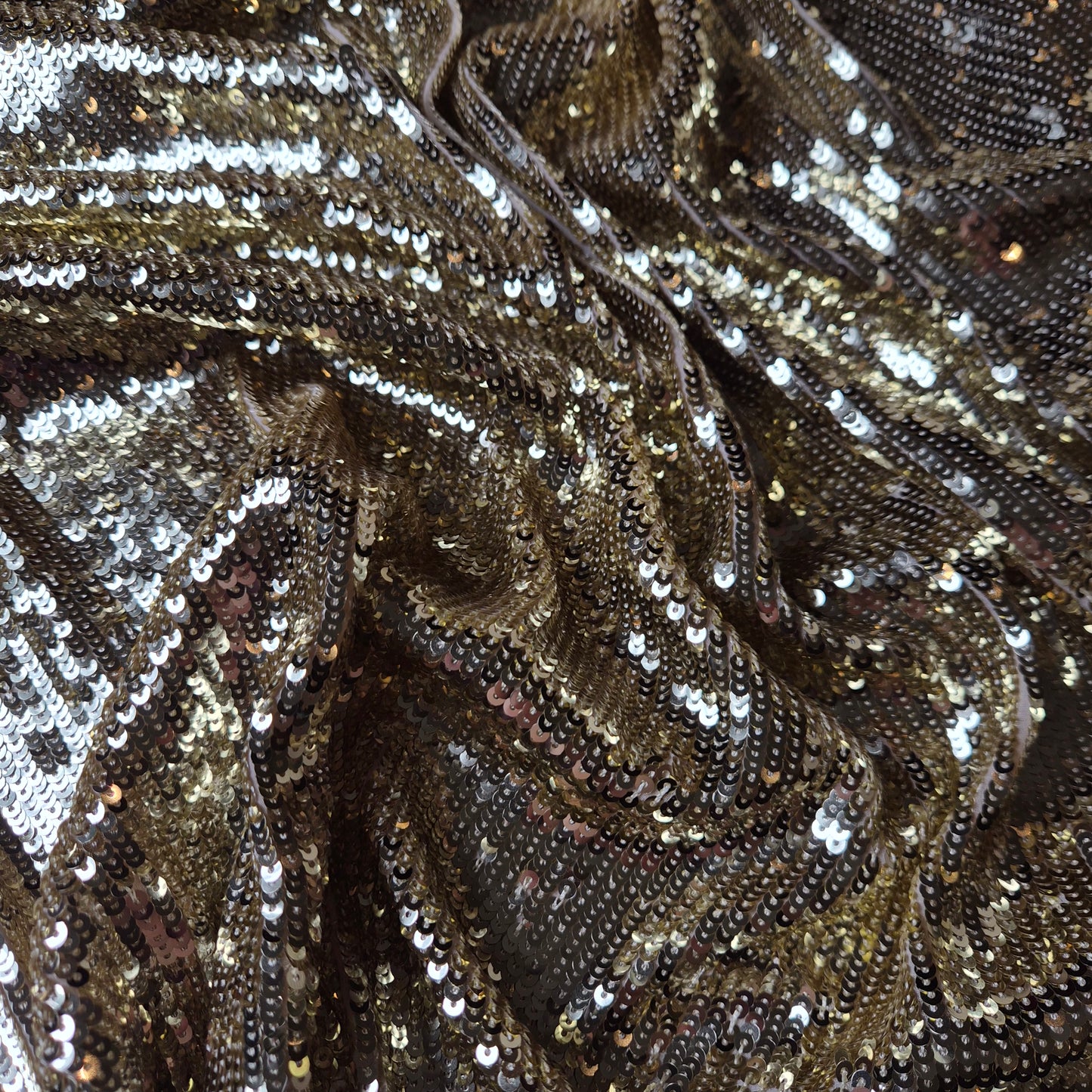 Paillettenstoff, Golden Rich Gold · 150 cm 430g/m2