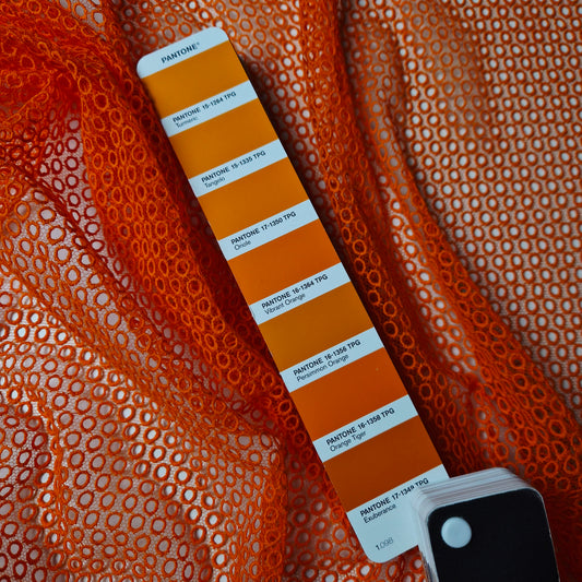 Spitze · Baumwolle · Geometrisch · Pantone Orange Tiger · 115 cm · Meterware
