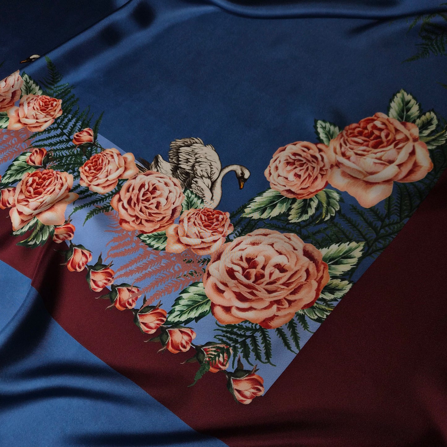 Panel, Twill, Seide, Pantone High Tide · 200×140 cm