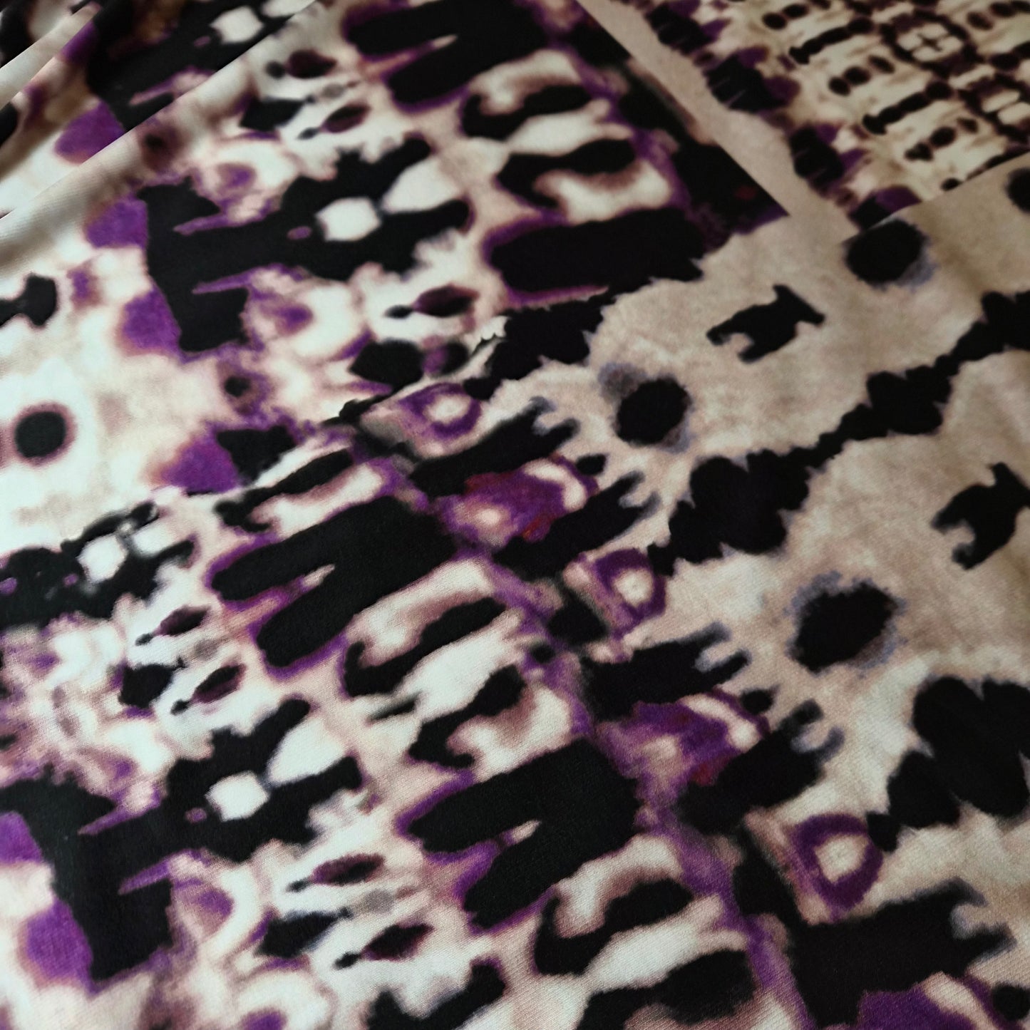 Feinripp · Baumwolle, Elasthan · Batik · Lilatöne · 230 cm × 120 cm · 180 g/m² · Panel