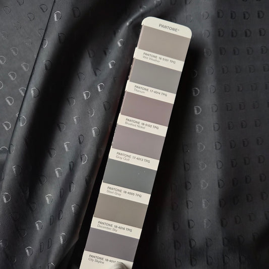 Meterware · Futterstoff · Viskose · Logo · Pantone Steel Gray · 140 cm · 80 g/m²