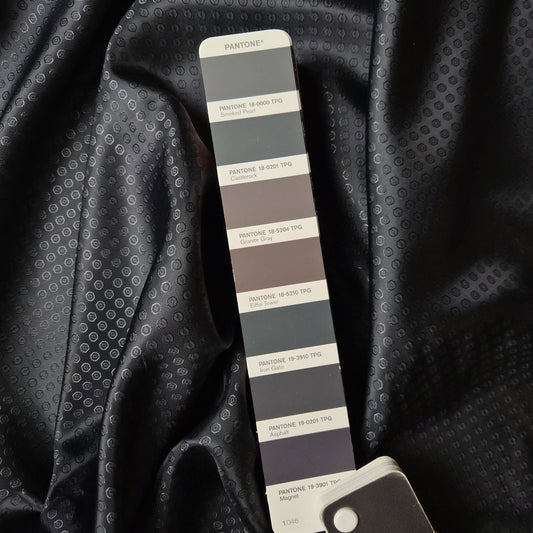 Meterware · Futterstoff · Viskose · Logo · Pantone Iron Gate · 145 cm · 90 g/m²