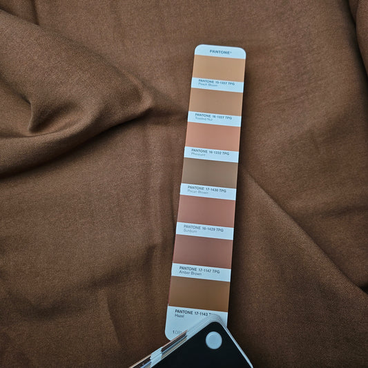 Meterware · Gabardine · Baumwolle · Uni · Pantone Hazel · 150 cm