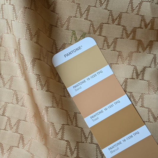 Futterstoff · Viskose · Logo · Farbe: Camel · 145 cm · 80 g/m² · Meterware